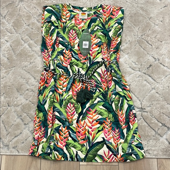 New Farm Rio Tropical Leaf Print Dress - Picture 5 of 11